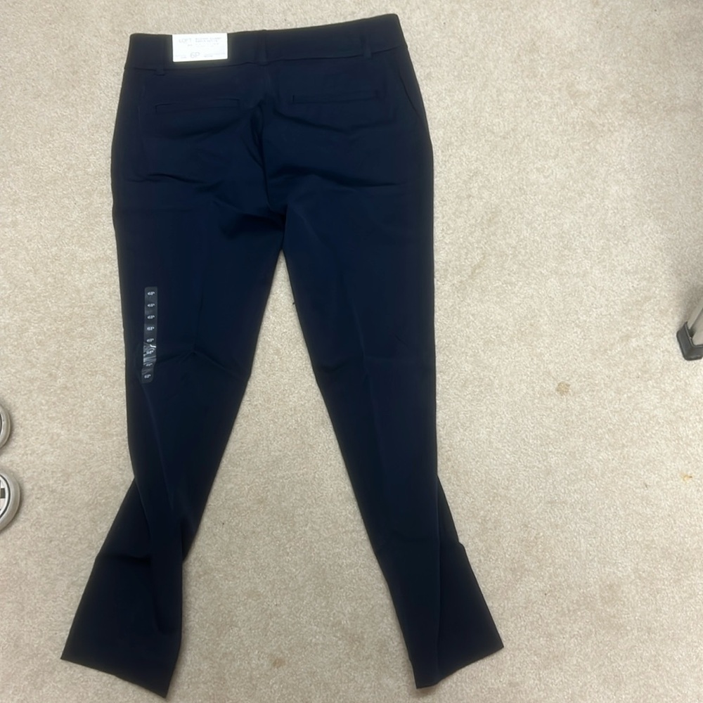 Navy slacks for work 6P Loft NWT